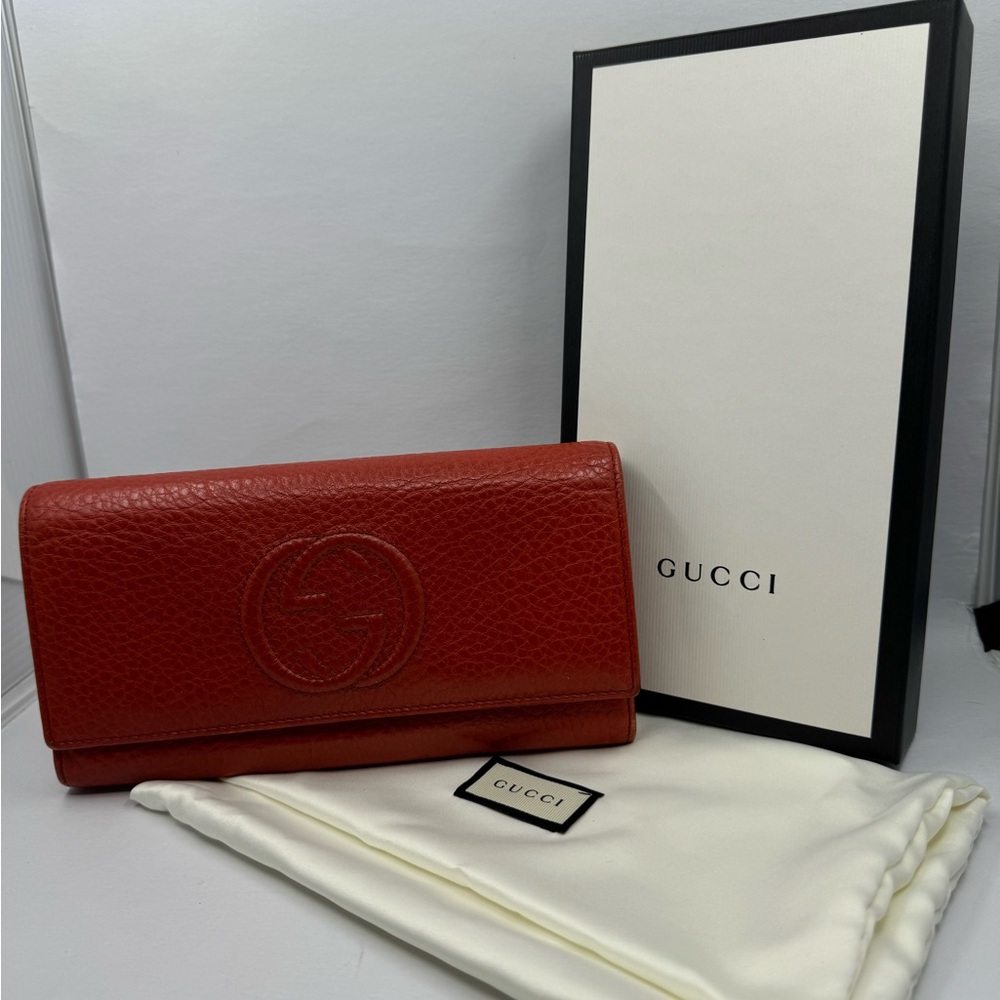 Gucci Pebbled Calfskin SoHo Long Wallet 25487